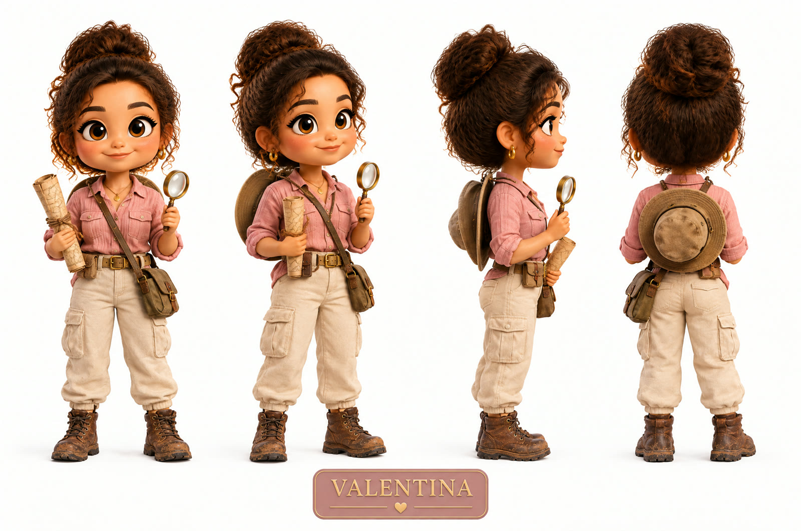 Character sheet of Valentina in explorer clothes