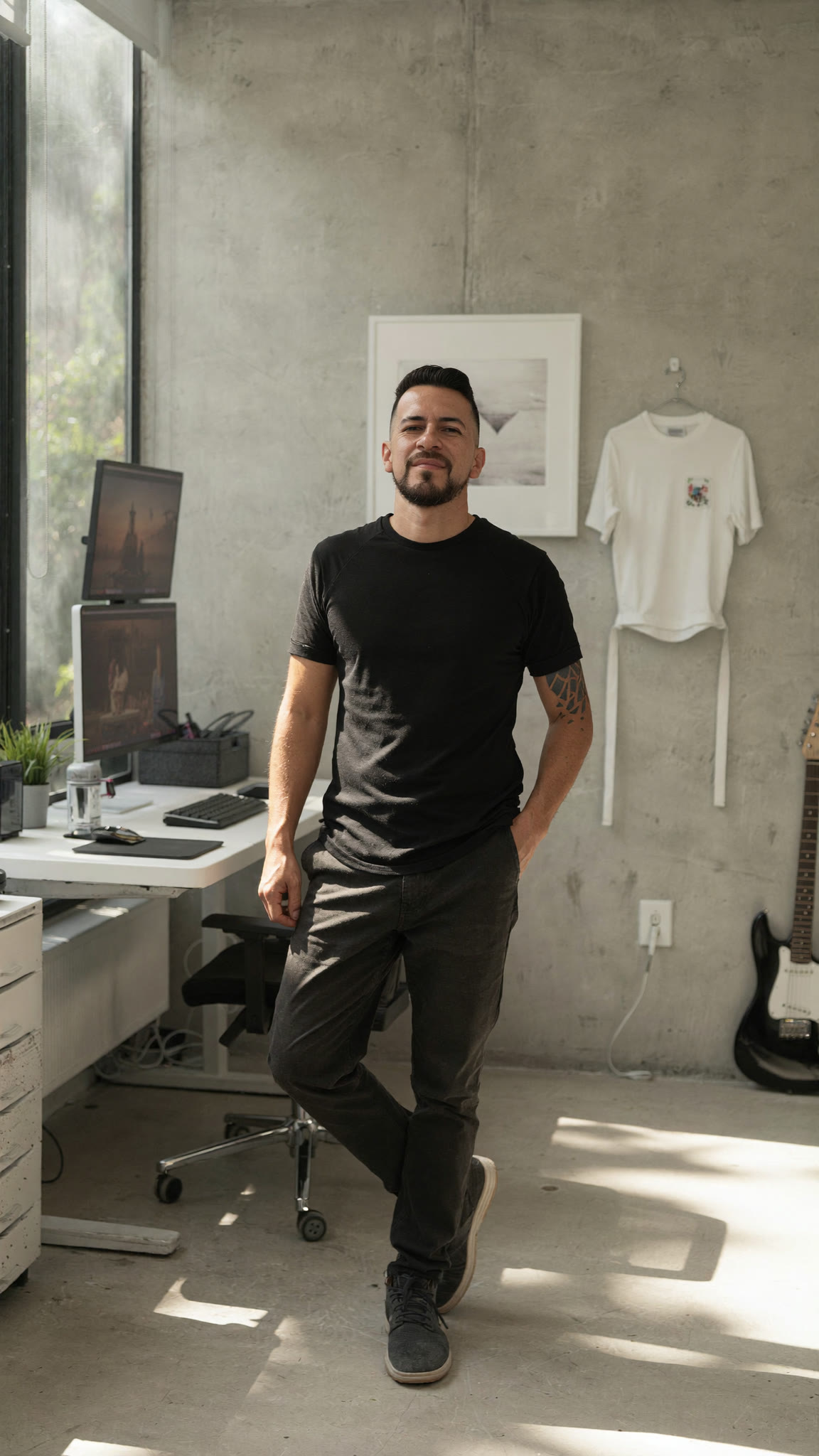 Helmuth Castillo in the studio