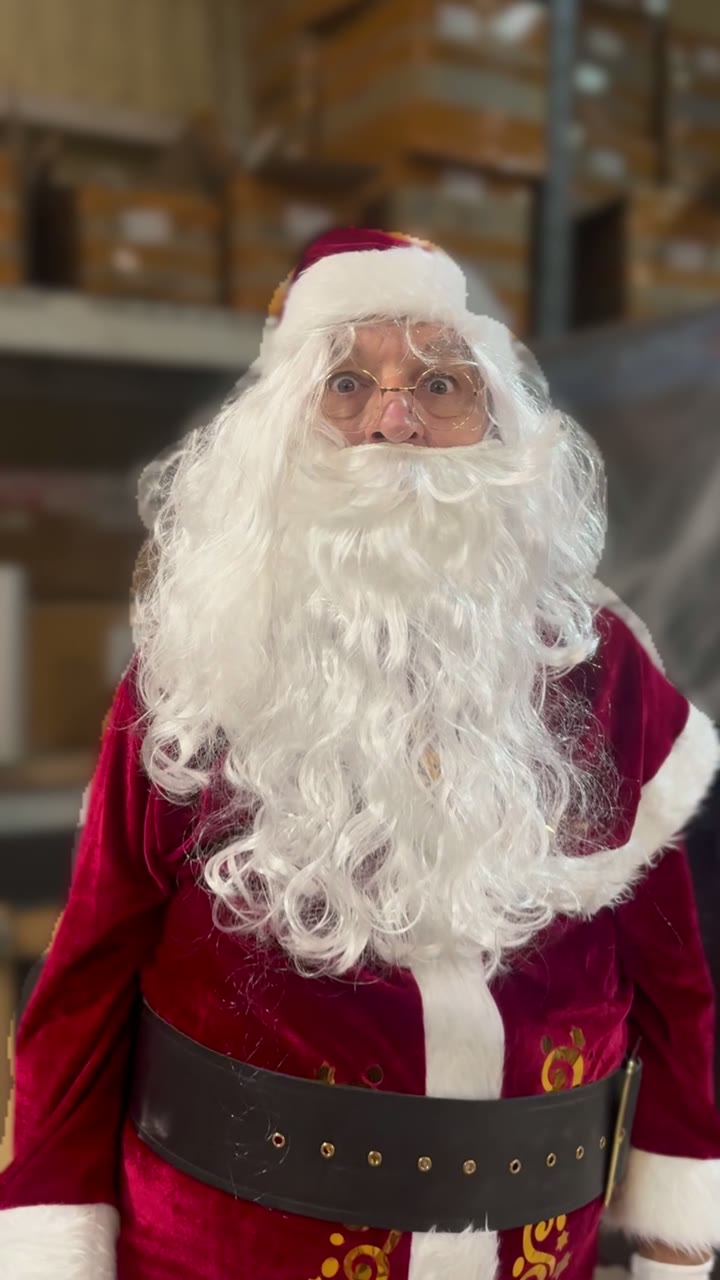 Santa in the arcade workshop
